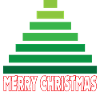 MERRY CHRISTMAS Geometric Christmas Tree