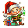 Ugly christmas elf funny cute