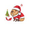 Capybara Weihnachtsbaum Weihnachtsmann