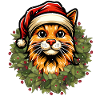 Christmas Cat with Hat - Festive Design