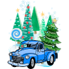 Winter Pick-Up Christmas Print