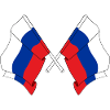 Deux drapeaux Russie