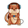 Gamer Squirrel Funny Video Gaming