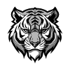 Tiger Head Portrait Animal