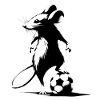 Mouse playing soccer