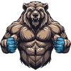 Bear Grizzly Muscles Entraînement Gym