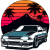 JDM-Auto Japanische Retro-Autorenn-Drift-Legende