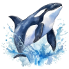 Blauer Orca
