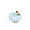 Drôle de poulet disant poulet