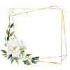 Floral Design, Green-White, Geometric