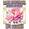 Peony Botanical Illustration, Peony Saying