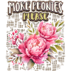Peonies Illustration, Pink Peony, Saying