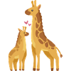 Maman Girafe avec Sa fille