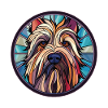 Skye Terrier Hunderasse Aquarell Illustration