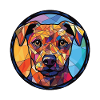 Patterdale Terrier Dog Breed Colorful Watercolor