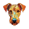 Irish Terrier Hunderasse Aquarell Illustration