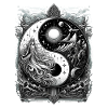 YinYang Moon Landscape Ornament