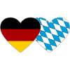 Germany Bavaria Flag Heart