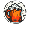 A beer mug with beer