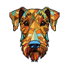 Irish Terrier Hunderasse Aquarell Illustration