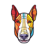 Bullterrier-Hunderasse Aquarell-Illustration