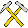 Hammer and pickaxe
