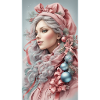 woman dressed christmas