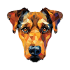 Jagdterrier Hunderasse Aquarell Illustration