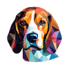 Kerry Beagle Hunderasse Aquarell Illustration