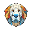 Pyrenäen-Mastiff-Hunderasse Aquarell-Illustration