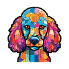 Pudel-Hunderasse Bunte Aquarell-Illustration