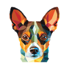 Ratterrier-Hunderasse Aquarell-Illustration