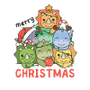 Dinosaur Christmas Tree Merry Christmas