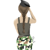 Military woman from behind