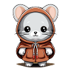 Mouse Christmas Design - Kawaii Style