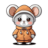 Mouse Christmas Design - Kawaii Style