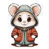 Mouse Christmas Design - Kawaii Style