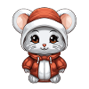 Mouse Christmas Design - Kawaii Style
