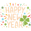 Neujahrsfreude mit Shamrock