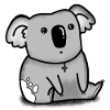 Little grey Koala Sitting