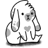 Cute sitting White Bun Bunny