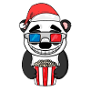 Movie Night Cinema Christmas Panda