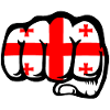 Poing drapeau de Géorgie
