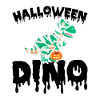 Halloween Dino with Pumpkin
