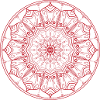 Mandala design in red