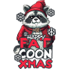 Happy Fat Coon XMAS