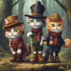 Cats in the forest