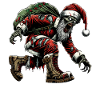 Weihnachtsmann Zombie Horror-Weihnachten
