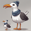 Seagull with scarf