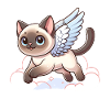 Siamese Cat Angel Celestial Wings